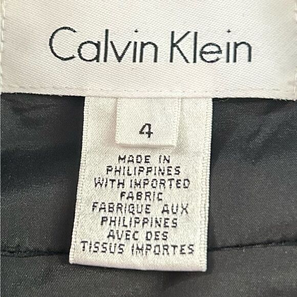 Calvin Klein Black Pinstripe Suit Blazer Size 4 Pants Size 8 - Picture 8 of 16